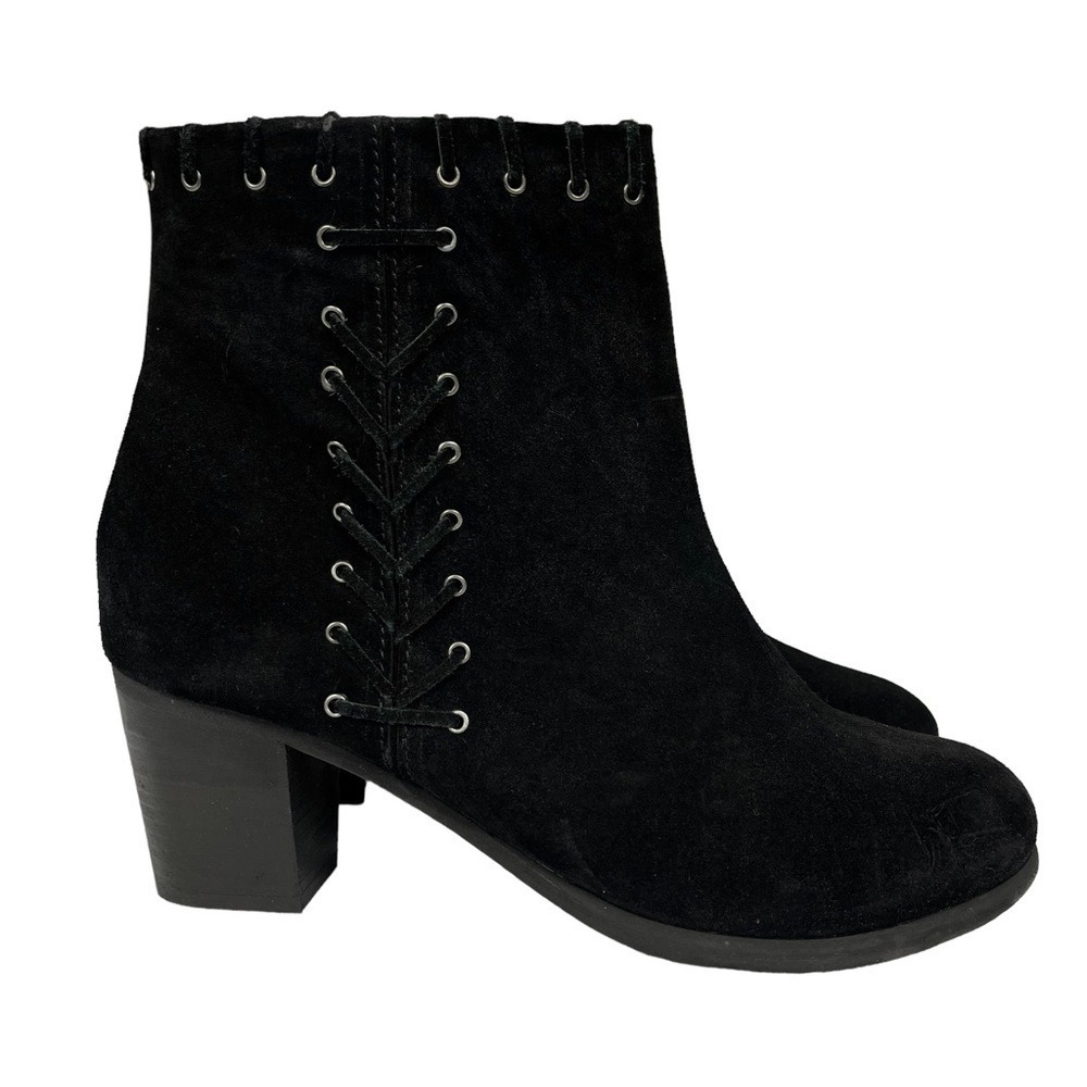 Matisse‎ Boots Womens Size 9M Stellah Black Leather Ankle Criss-Cross Side Lace